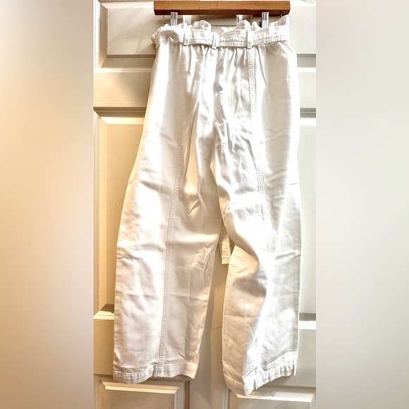 BELLA DAHL NWT Sz M Paige Paperbag Waist Crop Pants, in White - Picture 5 of 6